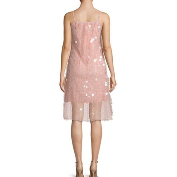 NEW AVANTLOOK Sleeveless Peach & Sequin Dress - Picture 2 of 5